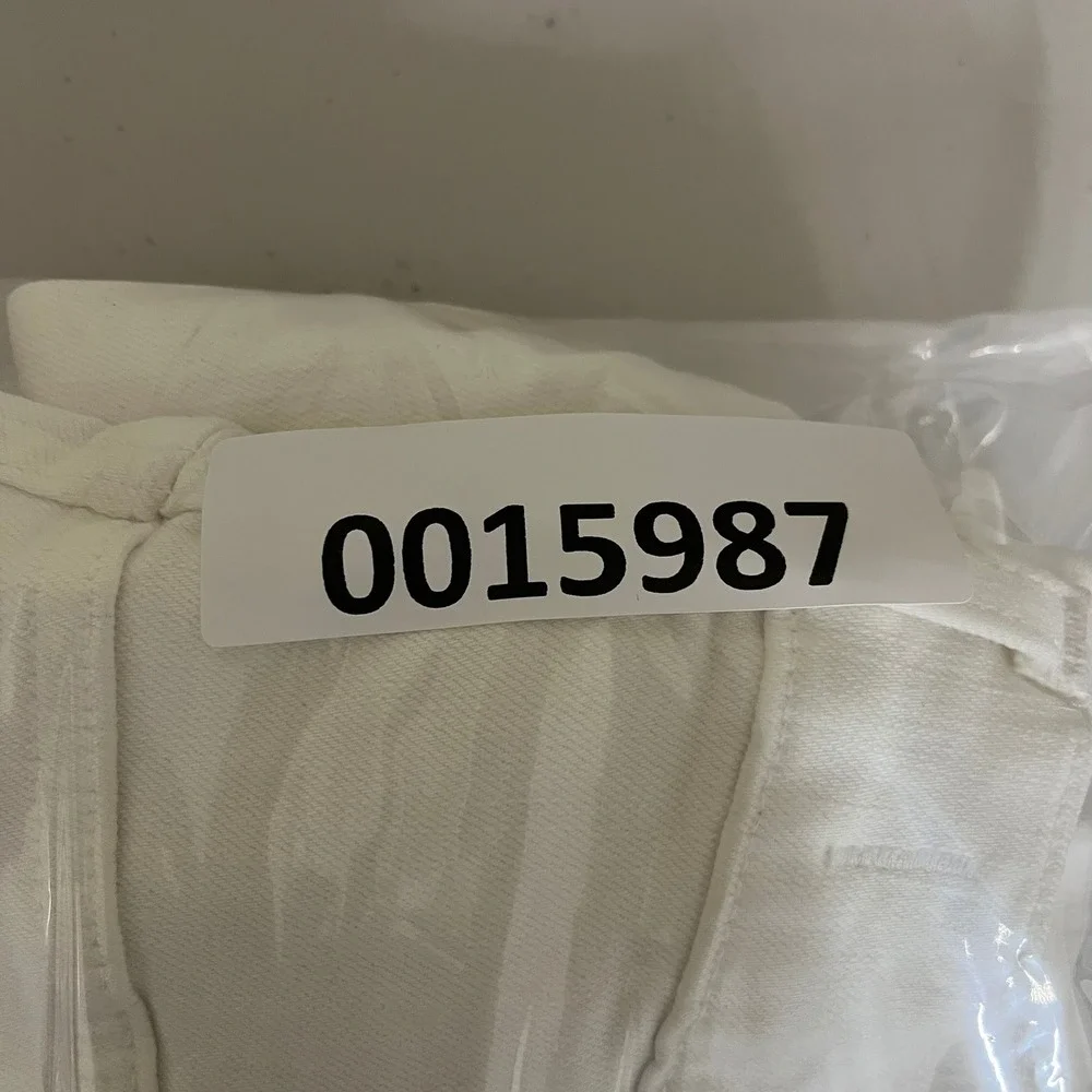 Madewell The Perfect Vintage Crop Jean White High Rise Raw Hem Size 30 - Picture 13 of 13